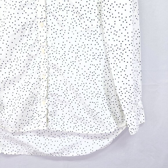 Madewell Shirt Womens Small Oversized Polka Dot Button Up Long Sleeve Top - Picture 12 of 15
